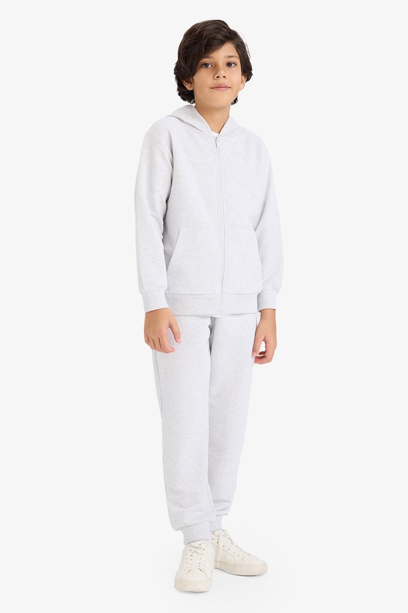 ديفاكتو بنطلون سويت بانتس اولادي بيكيه قصة عادية بأستك من تحت - Image 1